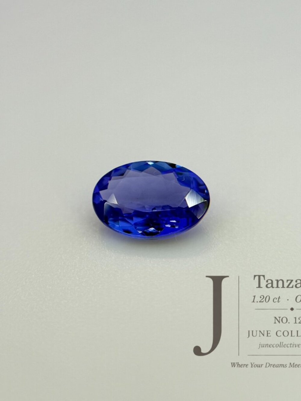 1.20 Ct Blue Violet Tanzanite Oval Loose Gemstone Jewelry Making Supply